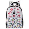 Jordan Custom Bag  Letter Print Fashion Cute Star Diamond Polyester Backpack Unisex Backpack White DZ3755-100(TEAM378-ZIMU-X1)