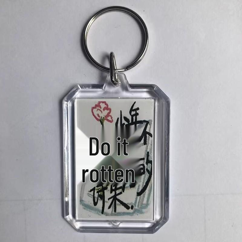 Minimalist Inspirational Transparent Keychain for Backpacks - Perfect Gift for Students and Couples