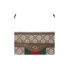 Gucci Ophidia Logo Stripe Web Canvas And Leather Small Tote Crossbody Bag Women Bags Ebony Brown 598130-96IWT-8745