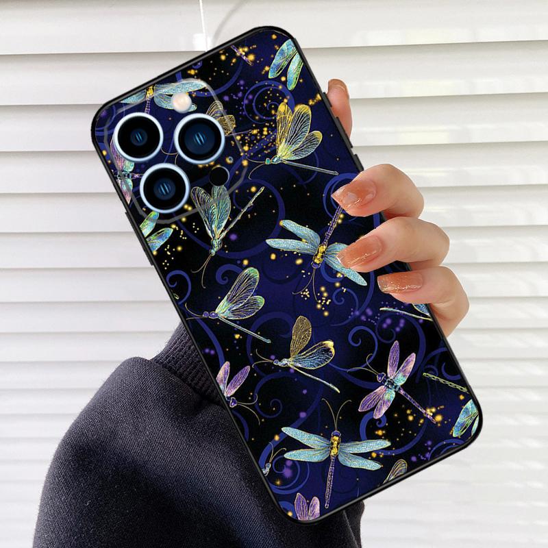 Dragonfly Phone Case For iPhone 17 16 15 14 11 12 13 Pro Max Mini 15 16 Plus 16e 17Air Cover Fundas