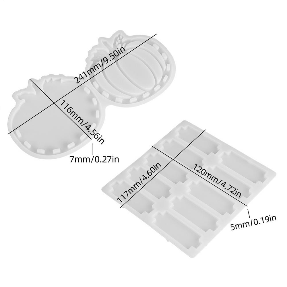 Halloween Ornament DIY Handmade Pumpkin Silicone Mold  Light Silhouette Plaster Resin Storage Box Craft Casting Molds Home Decor