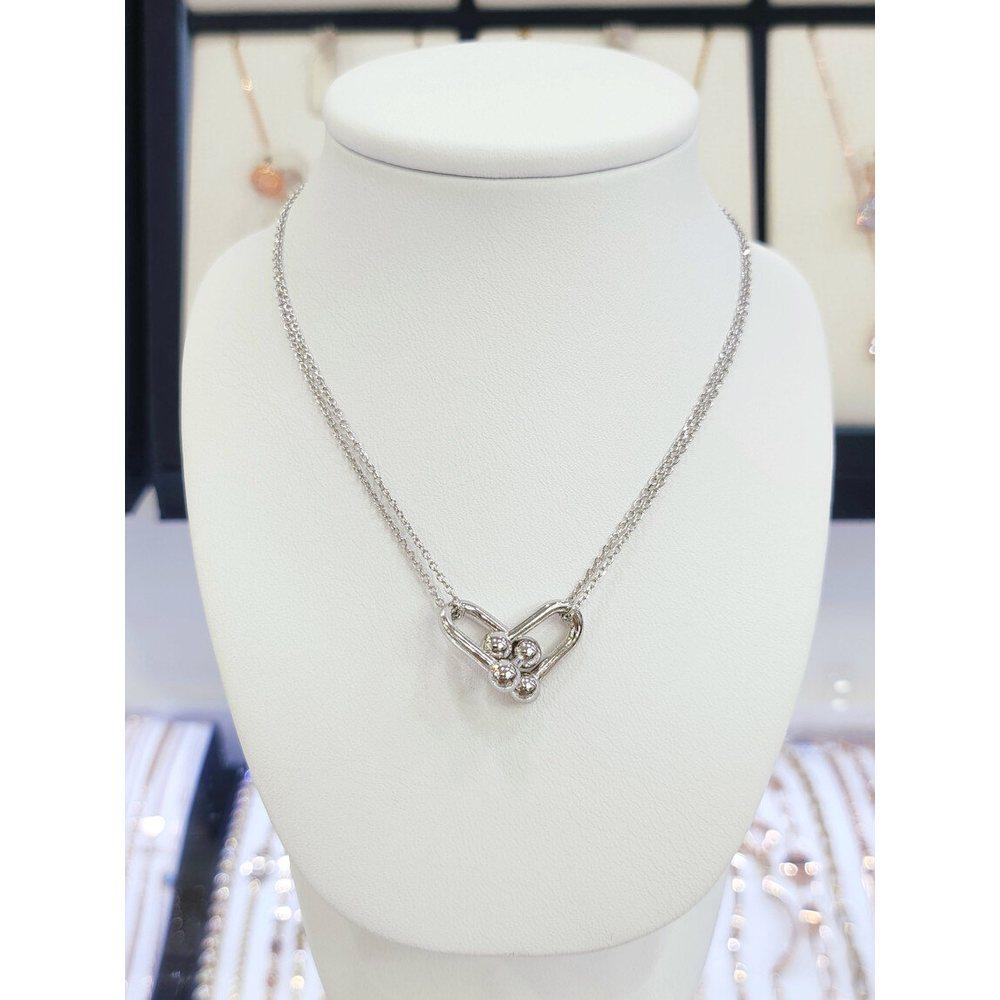 

Sterling Silver/92.5 Silver Cliff Integrated Necklace 12Svajnn0697N-Wh