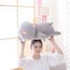 Kawaii Cat Plush Toy Stuffed 35cm 50cm 65cm Lying Cat Pillow White Grey Kids Toys Birthday Gift for Children