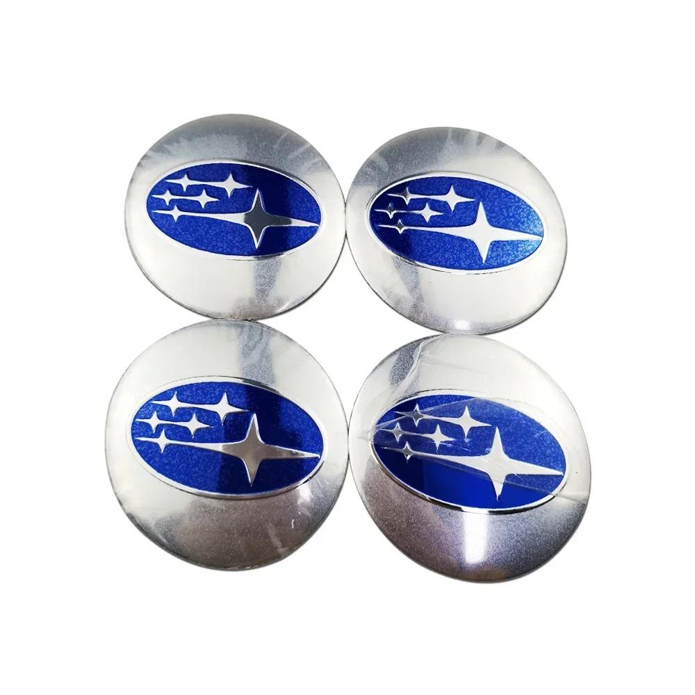 4pcs 56mm Car Wheel Center Hub Caps Sticker for Subaru Outback Legacy Forester Impreza Tribeca WRX BRZ STI Accessories