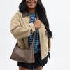 Coach Juliet 30 Removable Shoulder Strap Handle Tanned Leather Crossbody Shoulder Tote Bag Large Women bags Dark-Stone CR981-B4CBD