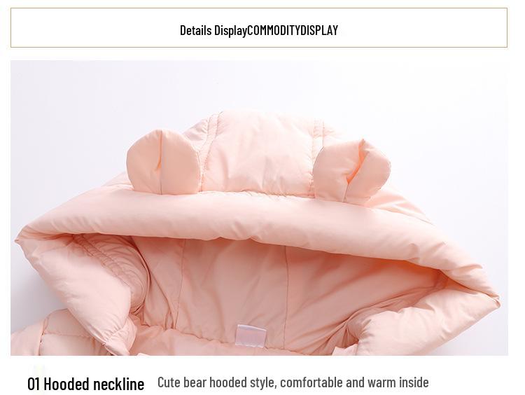 Tuta Intera in Cotone Unisex per Neonati con Fodera in Pile, Abbigliamento da Esterno con Piedi per Bambini e Bambine.