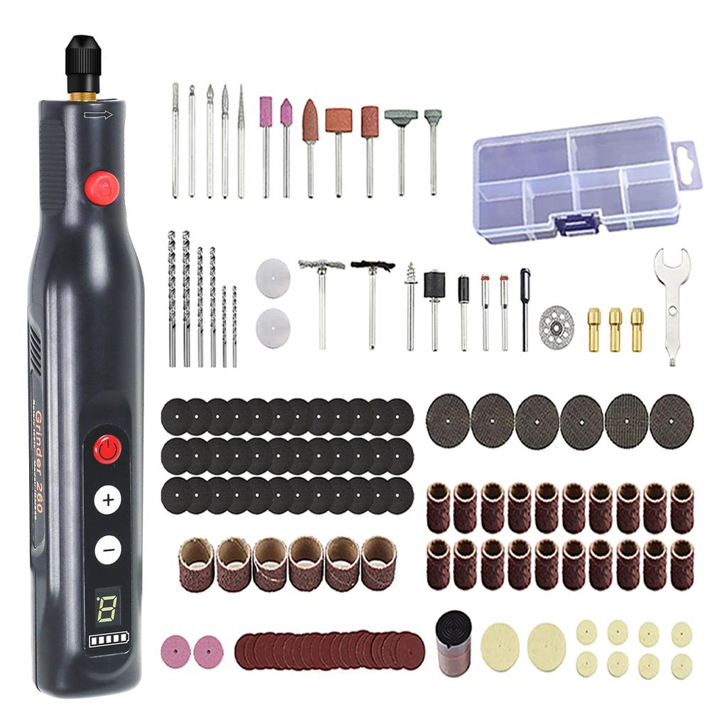 Quick Change Cordless Rotary Engraver Polisher Including LED Rings Light Type C Fast Charging Ergonomic Handle For Comfortable All Day Use