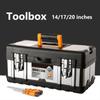 14/17/20 Inch New Double Layer Tools Storage Box with Handle Multifunctional Tool Multiple Specifications Portable Toolbox  Organizer