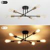 Retro Led Chandelier Black/Gold Modern Ceiling Lamp E27 Ceiling Chandelier Light Romantic Hanging Pendant Lamp Dining Room Decor