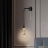 Elegant Brass Crystal Wall Lamp for Bedroom, Living Room, Staircase, or Corridor
