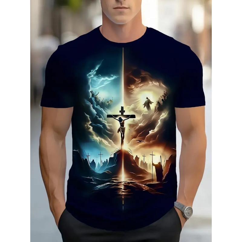 Jesus Christ T-Shirt For Men Women 3D Printed Tees Summer Fashion Casual Short Sleeve T Shirts O-Neck Oversized Kids Clothing
