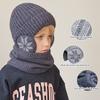 2Pcs/Set Warm Kids Beanie Caps Ear Protection Knitted Scarf Cap Fashion Beanie Hat Scarf Boys Girls