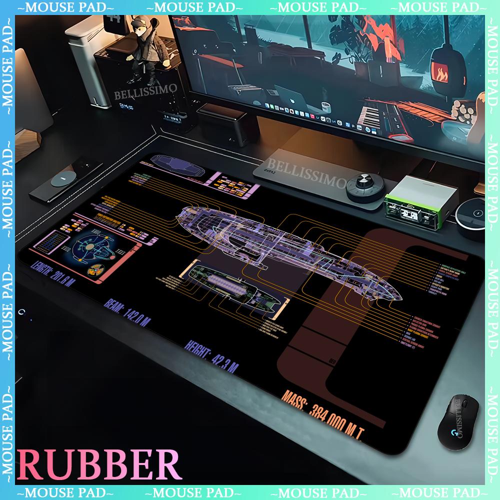Large rubber nonslip game mat computer game player star trek XXL mouse pad cartoon keyboard mousepad desktop computer desk mats