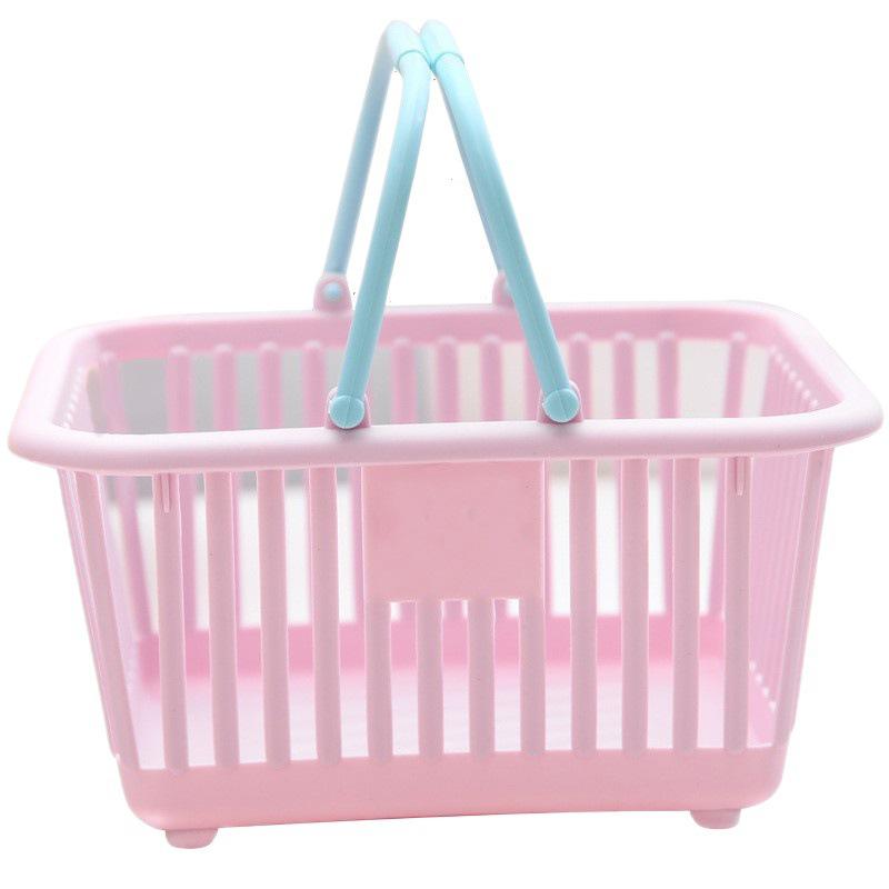 Cesto Portaoggetti da Cucina Vuoto Portatile Cesti Doccia Bagno Cesti da Tavolo per Frutta Giocattoli Bambino Snack Organizer in Plastica
