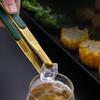 Gold Stainless Steel Food Tongs Non-Slip Tongs For BBQ Meat Kitchen Accessories