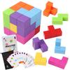 MAGTRE Magnetic Blocks, 3D Puzzle with Cards, Brain Training for Adults, Ages 6-99 (Multicolor)