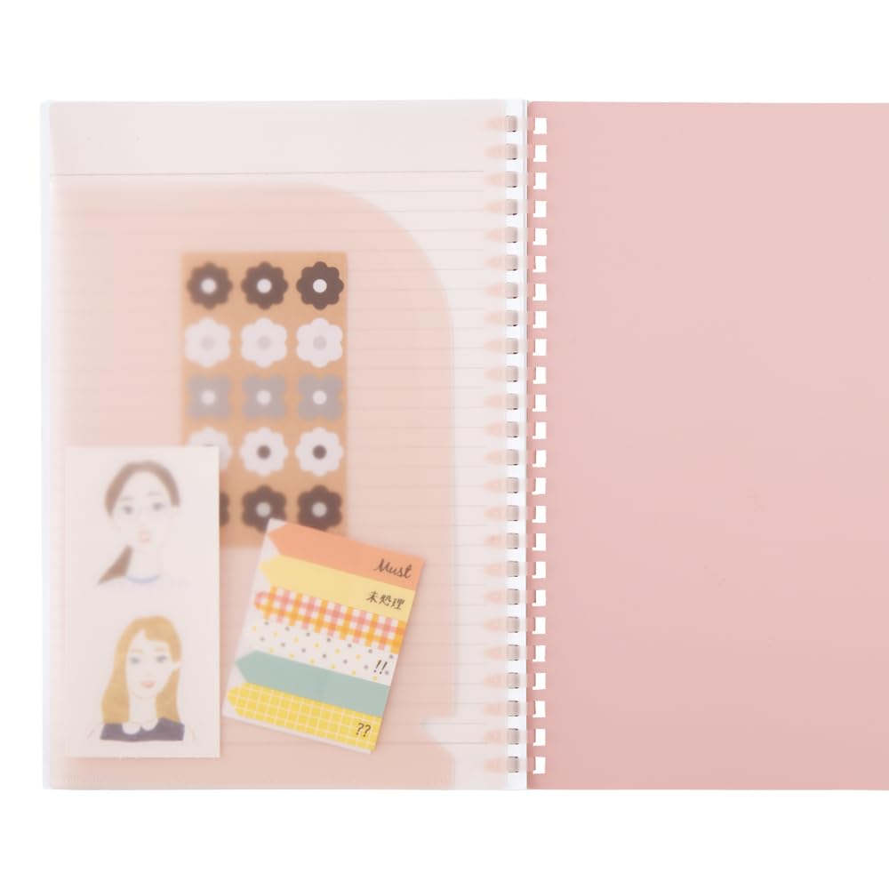 LIHIT LAB Sophie Notebook A5S 30 sheets of 10 notebooks 24-hole, paper, Blue, N3103-8_10