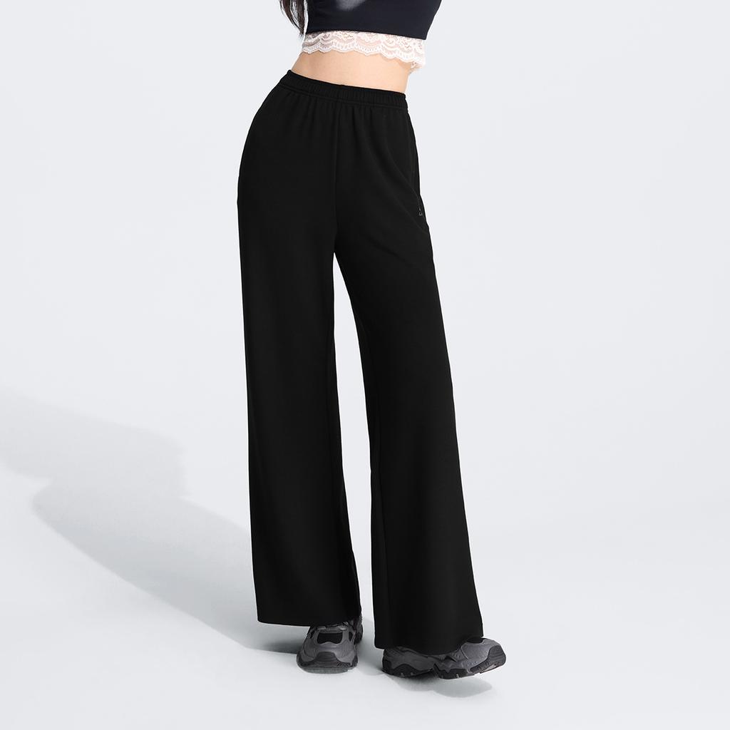 Li Ning Sports Lifestyle Series Logo Stitching Knitted Sports Pants Women pants AKLW258-3