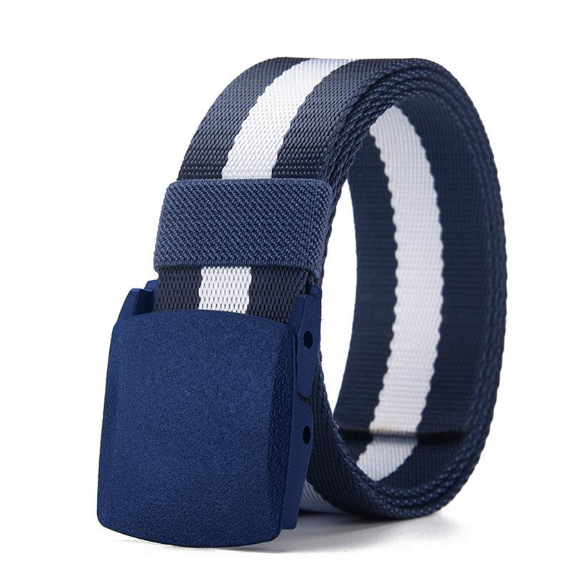 Lightweight Snap Belt Quick Drying Nylon Smooth Plastic Steel Buckle Belt Adult Sports Outdoor