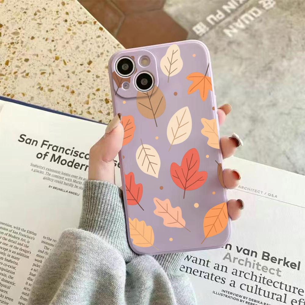 Autumn Leaves Pattern Soft TPU Phone Case for Xiaomi Redmi Note 14 13 12 11 10 9 8 7 Pro Shockproof Anti-Slip Cover