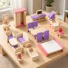 18 Pieces Miniature Dollhouse Furniture Set Realistic Toy Sturdy for Playroom