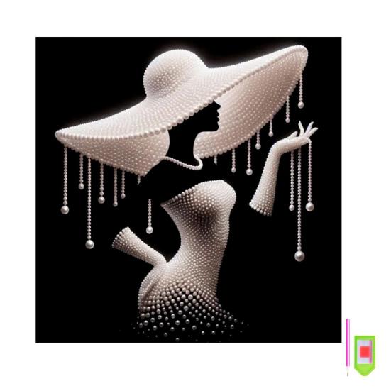 Zestaw do malowania perłami DIY dla dorosłych początkujących Eleganckie wzory dam Perłowy zestaw rzemieślniczy Sztuczne perły Wstępnie zadrukowane płótno Rama w zestawie do dekoracji domu