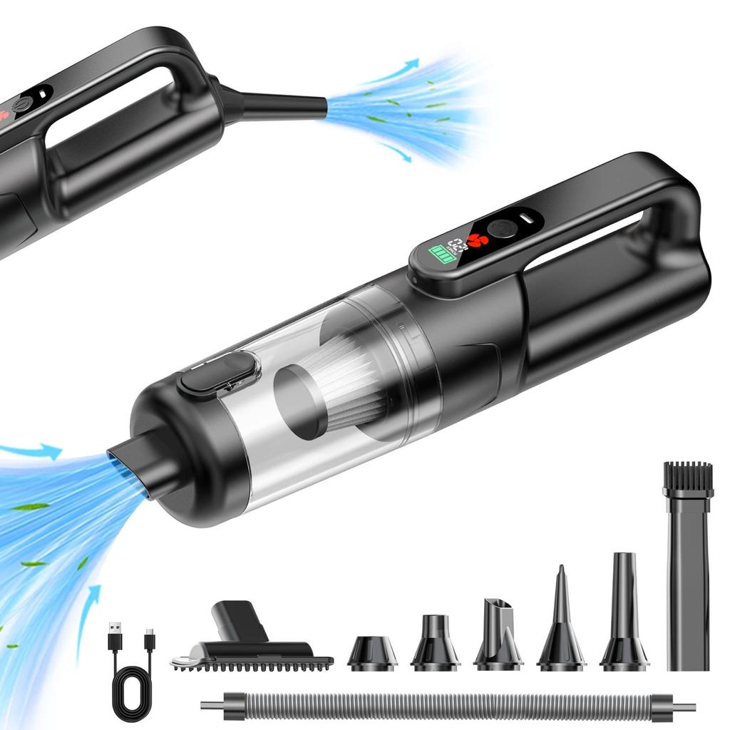 Cordless Car Vacuum Cleaner, Powerful Suction Mini Handheld Rechargeable Vacuum for Car