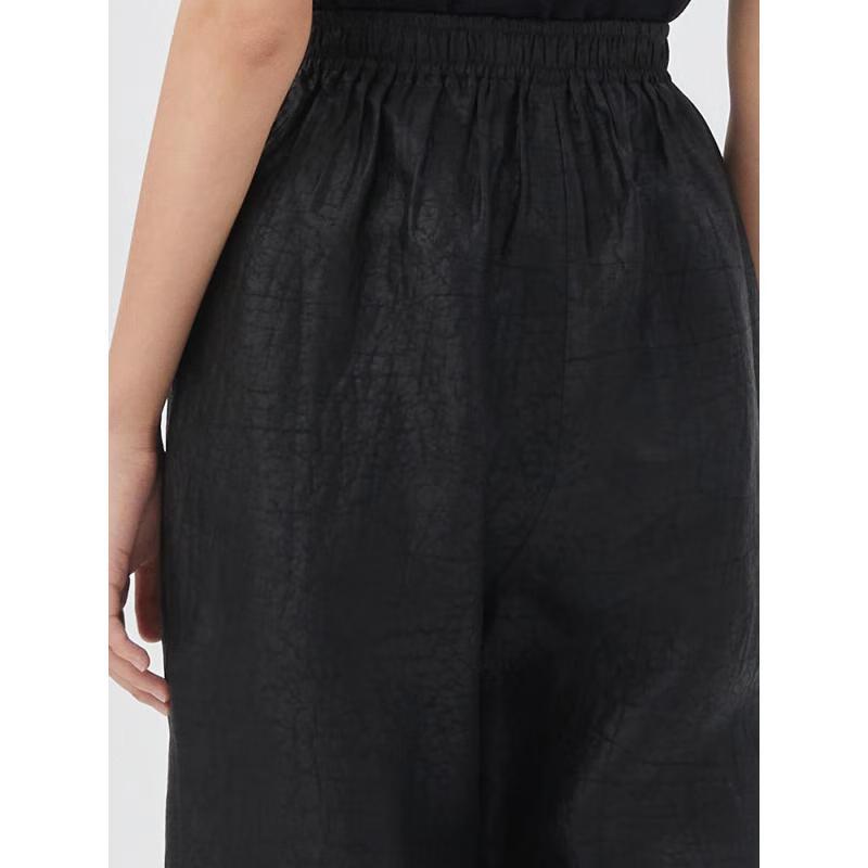 GOELIA Women's 18 Momme Silk Tapered Pants