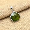 Peridot Edelstein Håndlaget 925 Solid Sterling Sølv Smykkeanheng For Kvinner
