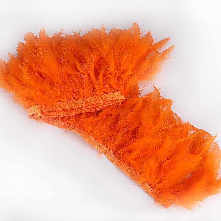High-Quality Turkey Feather Edging, Colored Feathers, Fire Feather Edging For Weddings