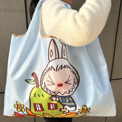 Mochila portátil para mujer de gran capacidad, plegable en una variedad de patrones, bolsa de compras portátil, adecuada para el uso diario