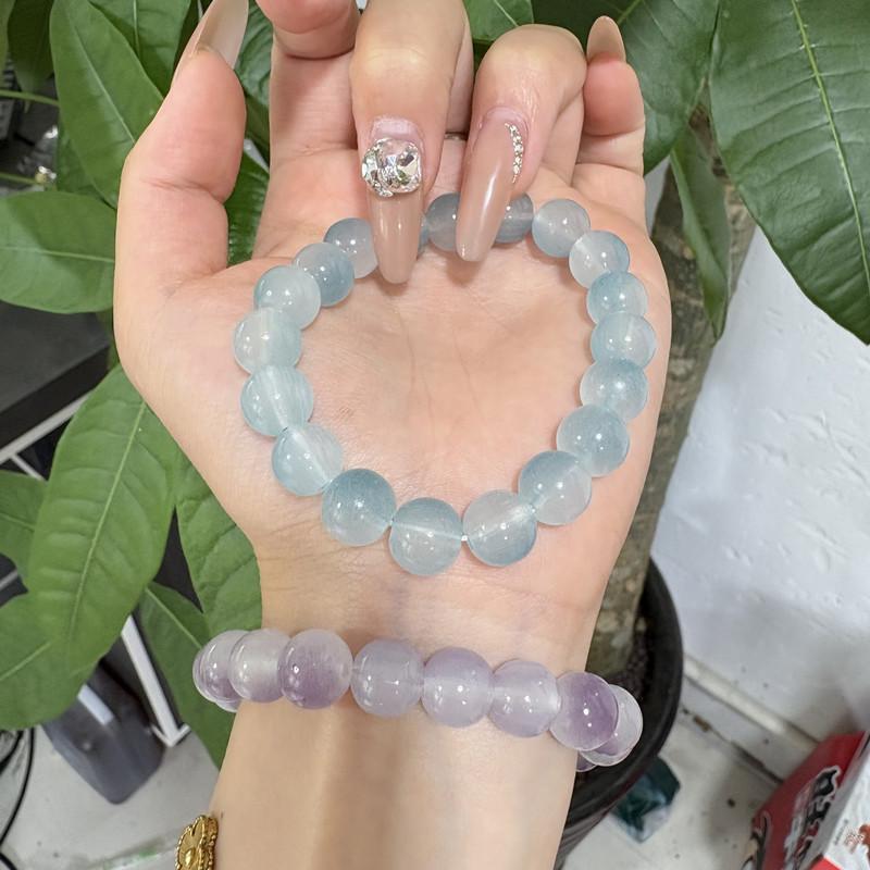 Original glass bracelet light powder gradual change simple style women's bracelet small fresh bracelet bracelet summer small fresh