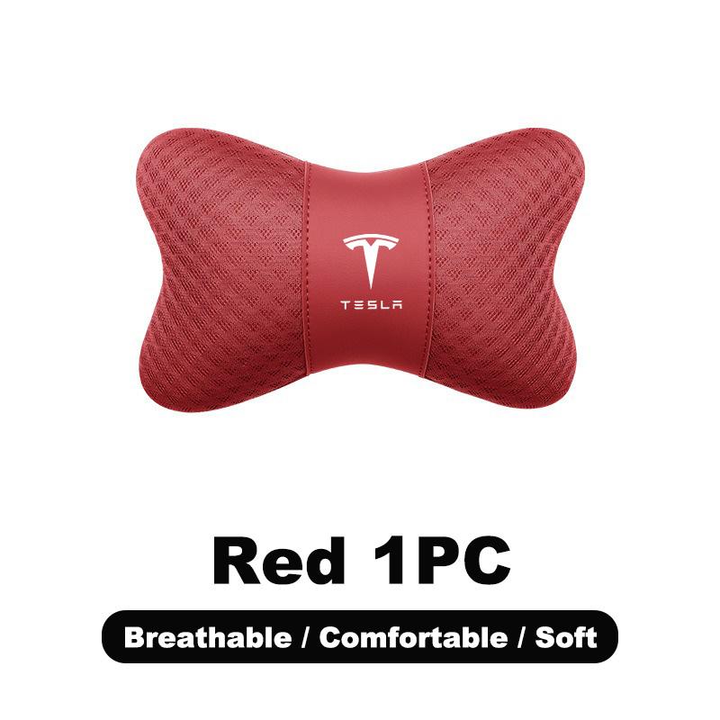Car Memory Foam Neck Pillow Protection Lumbar Backrest Cushion For Tesla Model 3 Model S X Y Roadster SpaceX Auto Accessories