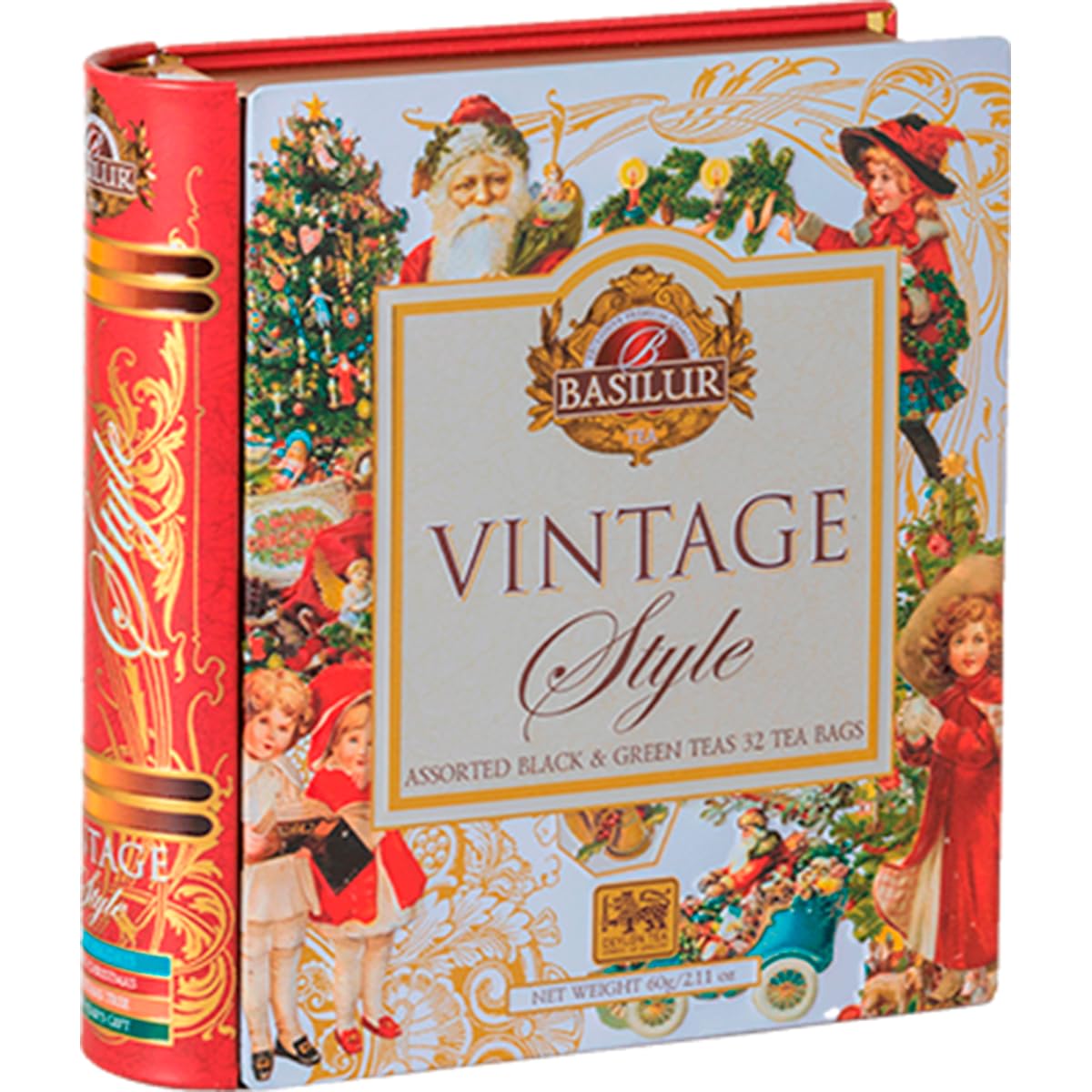 

Чай Базилик Рождественский Ассортимент 4 Разновидности Чая x 8 Индивидуально Идеально для Рождества или Подарков Подарочная Книга, Пакетики, Упаковано, Конец Года [72197]