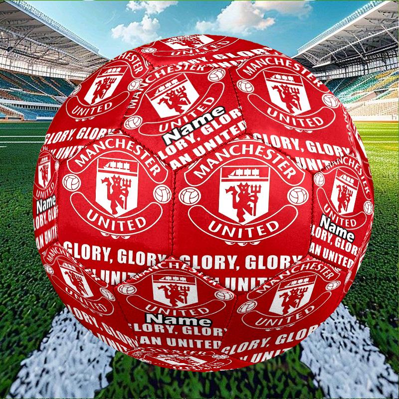 Custom Name Personalized Manchester United F.C-A Print Size 5 Soccer Ball Training & Match Football, for Team, Kicking, Gift for Football Enthusiasts