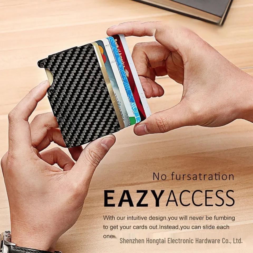 Aluminum Alloy RFID Anti-Theft Ultra-Thin Metal Card Holder Wallet for Men