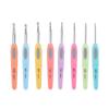 8PCS Colorful Soft Plastic Handle Crochet Hooks Set Aluminium Crochet Hook For Scarf