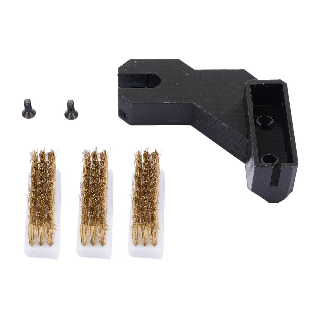 3D Printer Nozzle Brush Kit 3PCS Nozzle Brass Wiping Cleaning Tool with Mounting Parts for