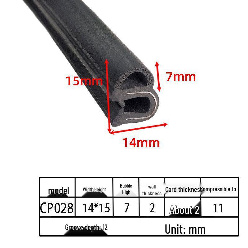 Customizable EPDM U-Shaped Rubber Sealing Strip for Electrical Cabinets and Car Doors