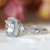 Ball Flower Vine Gorgeous Chinese Style Female Imitation Diamond Ring Marriage Proposal Group Inlaid Square Stone Carat Ring