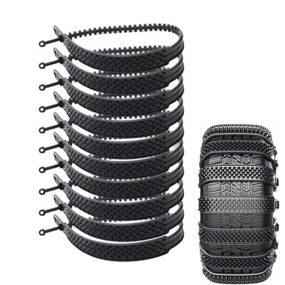 Snow Tire Straps 10 Pieces Adjustable Anti-Skid Car Grips Tire Straps for Snow for Auto Automotive Van Vehicle RV Truck SUV