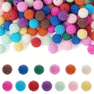50/100/200 peças Macaron de cor sólida Yangmei Bead Shape Granel Colorido Verão Decorativo Bead DIY Pulseira Brincos Colar Pé Corrente