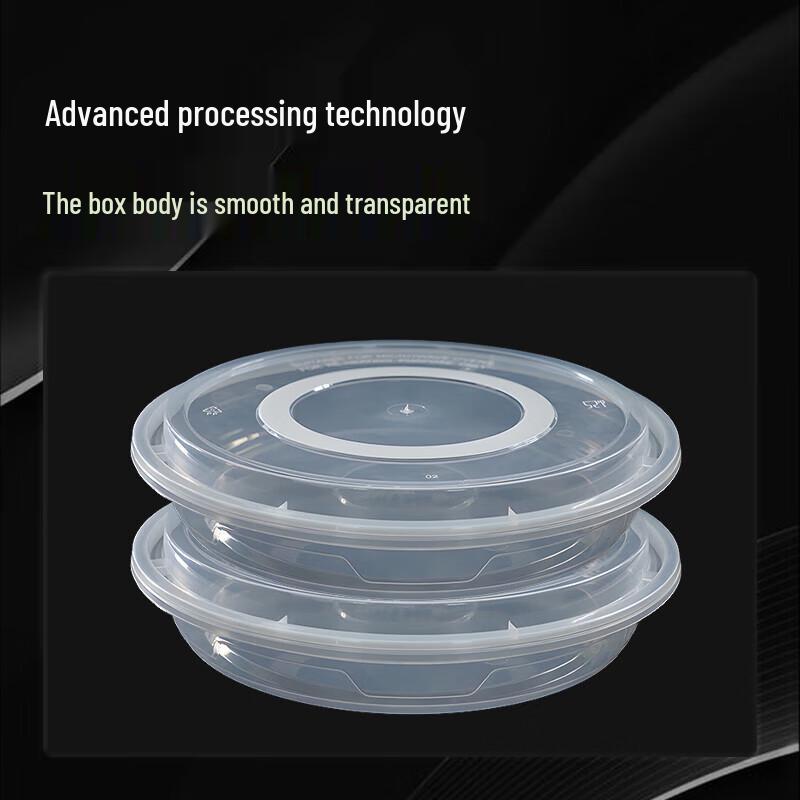 WS Disposable Round Takeaway Containers with High Lids
