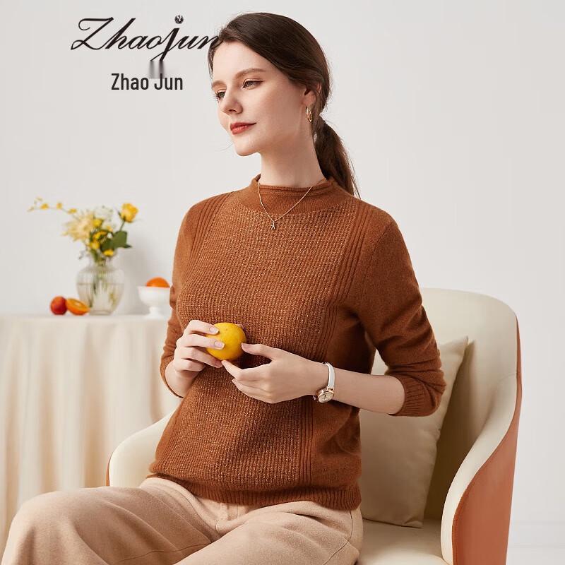 

Женский кашемировый вязаный свитер с металлизированной нитью L