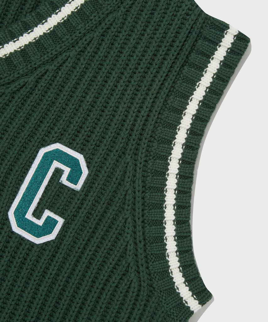 Champion Washable V-Neck Sweater Vest Normal Green