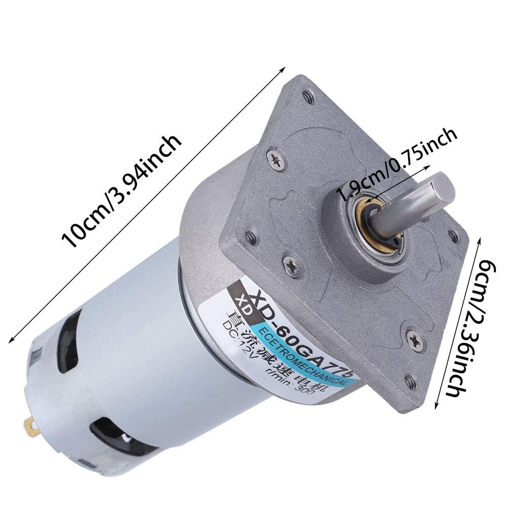DC 35W Mini Gear Motor, 12V/24V, High Torque, Adjustable Speed, Metal Gear Wheel, for Industrial Automation Machinery