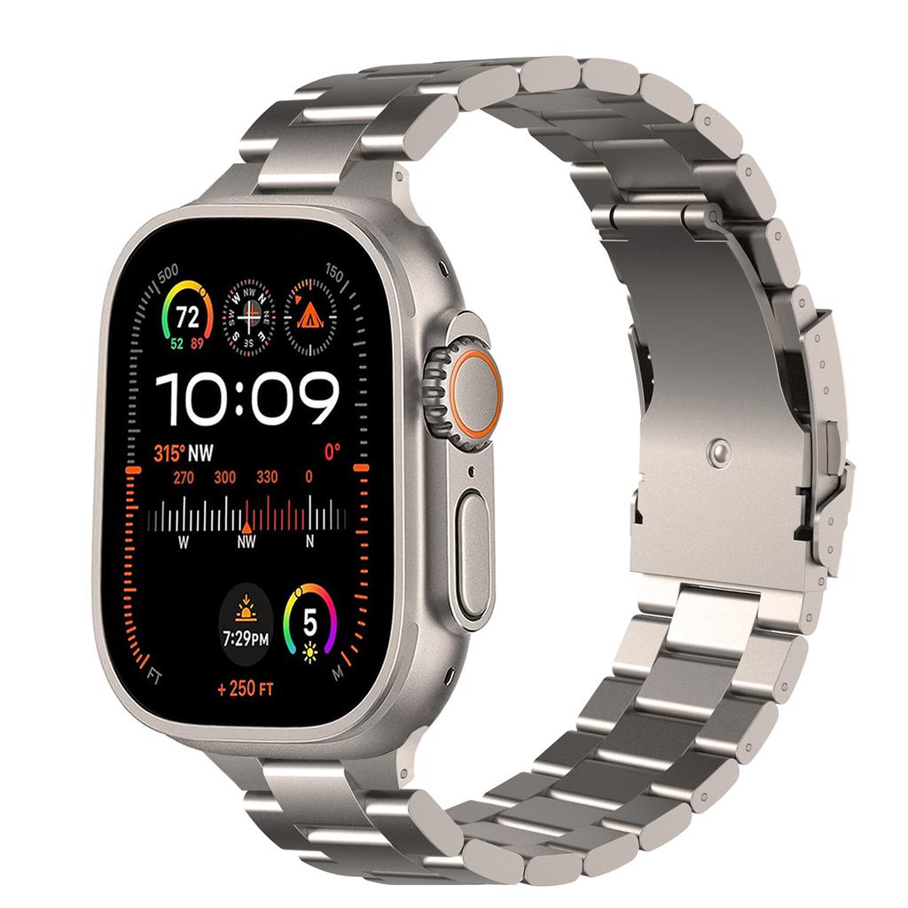 Titanium Bracelet For Apple Watch Ultra 2 49mm 45mm 44mm 42mm Mens Business Band For iWatch Series 9 6 5 4 Se 7 8 Metal Bracelet