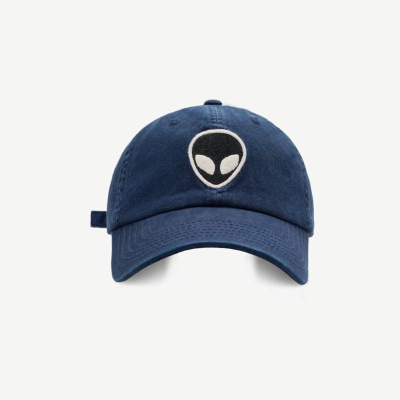 Cartoon Embroidered Baseball Cap Summer Street Trend Hip-hop Baseball Cap Women Korean Style Soft Top Wide-brimmed Couple Peaked Cap