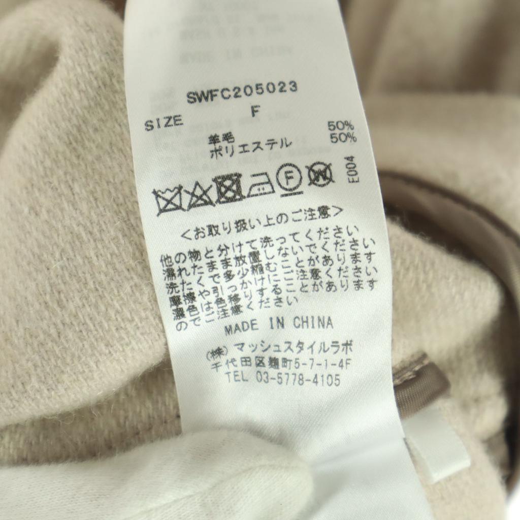 SNIDEL Stand Collar Poncho F White SWFC205023 Coat Women Used