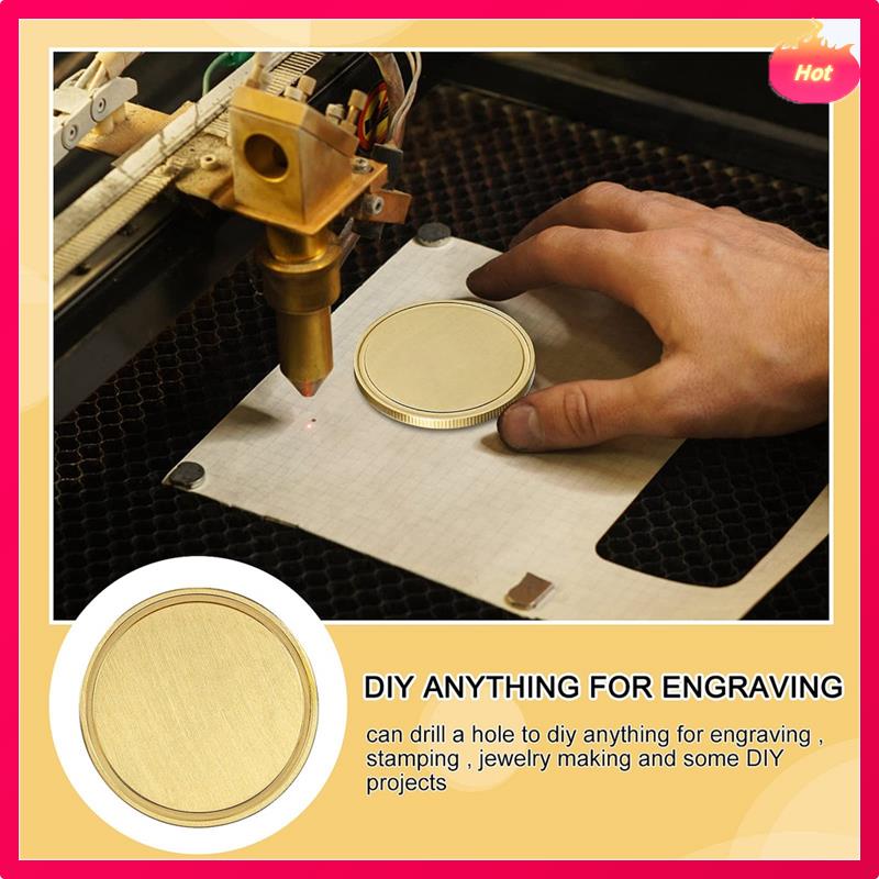 10 PZ Fusti per Incisione Laser Fusti Monete Ottone Fusti Monete Metallo per Incisione 40 mm Con Scatola Protettiva in Acrilico